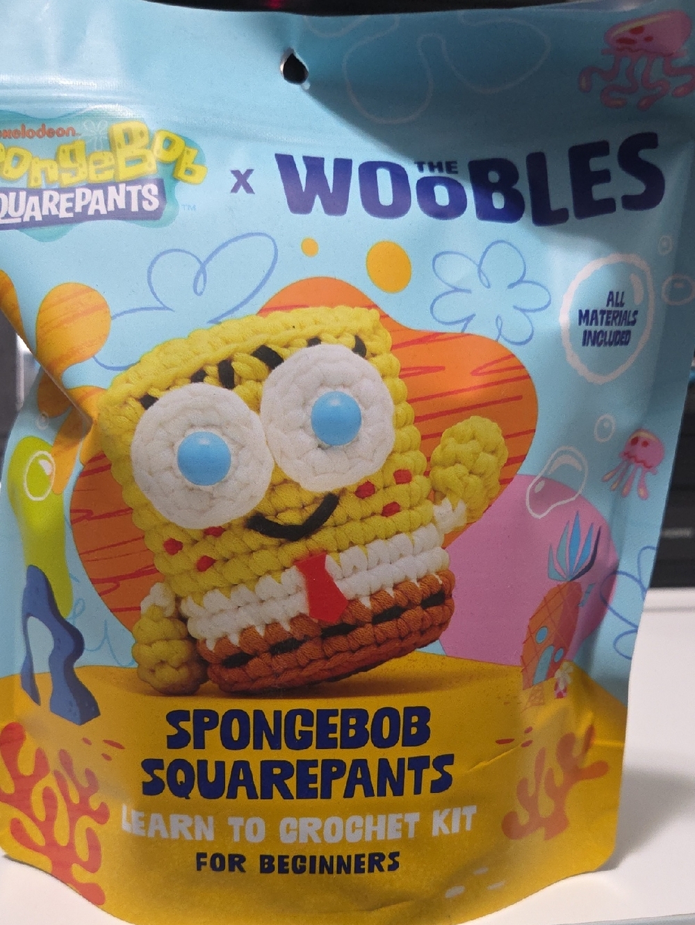 SpongeBob Squarepants Yellow & White Crochet Character Party Favor